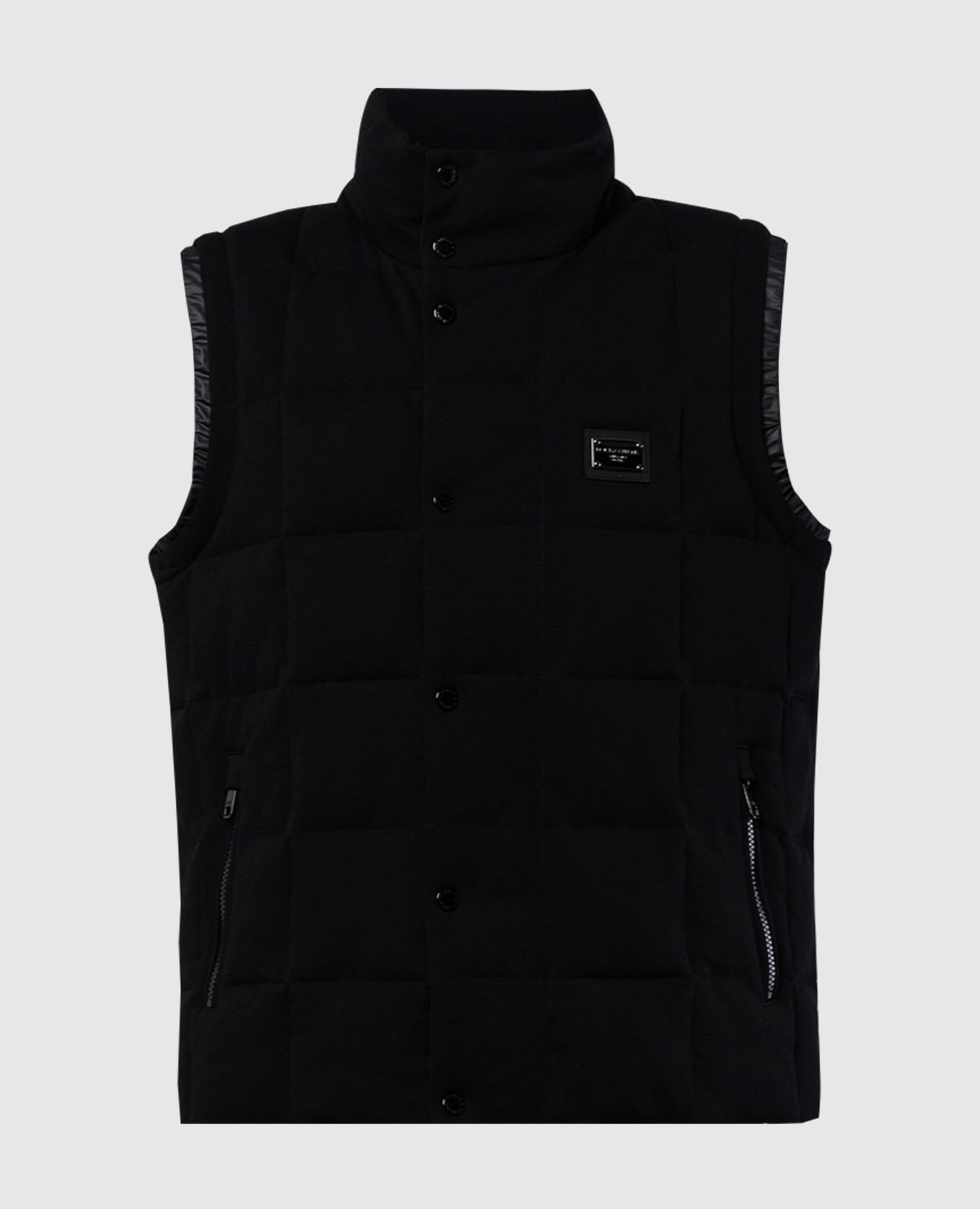 

Black quilted vest with metallic logo Dolce&Gabbana