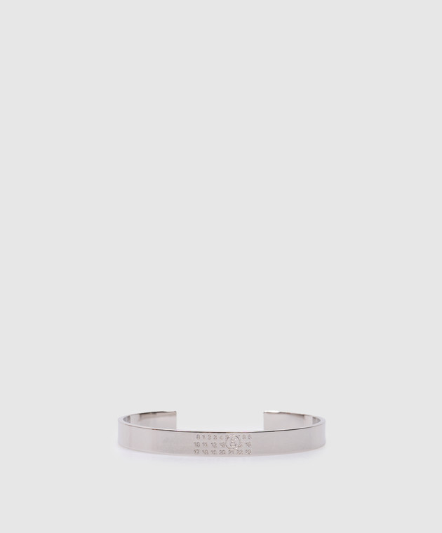 Maison Margiela MM6 - Silver cuff bracelet with logo