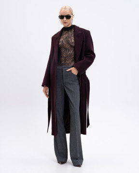 The Attico Grey flared trousers with logo 251WCP00273PLL007AA