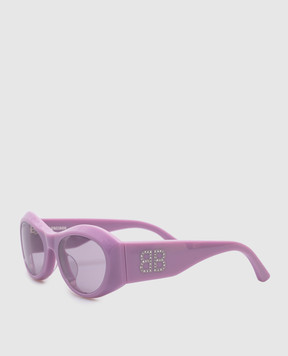 Balenciaga Purple sunglasses with crystals 812629T0041