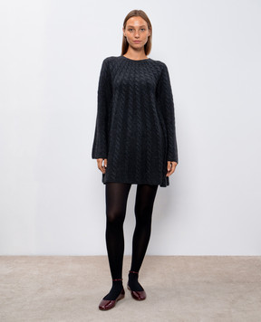 Lou Lou Studio BLASSE gray cashmere dress with textured pattern BLASSE