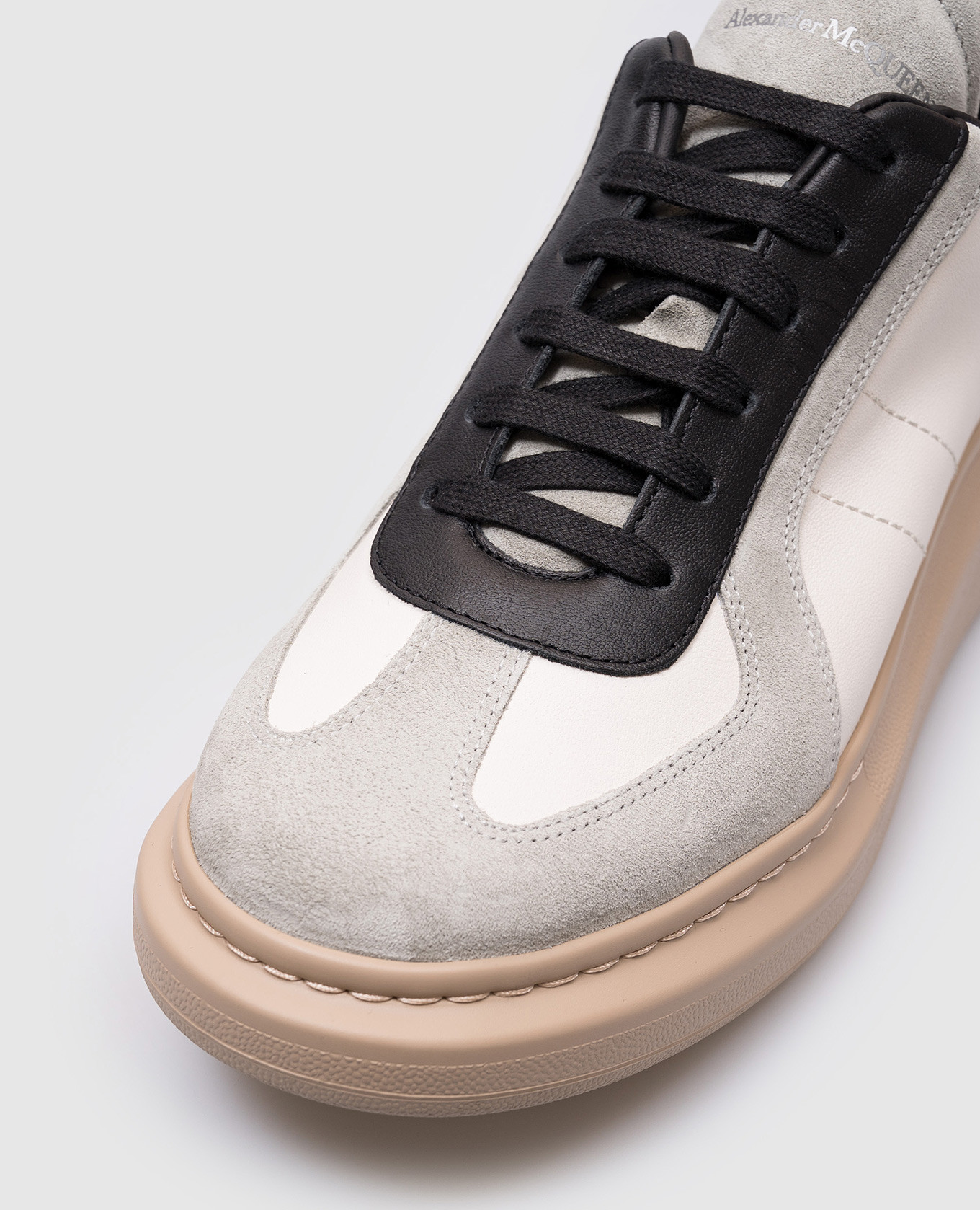 

Grey Oversized Retro Leather Sneakers Alexander McQueen