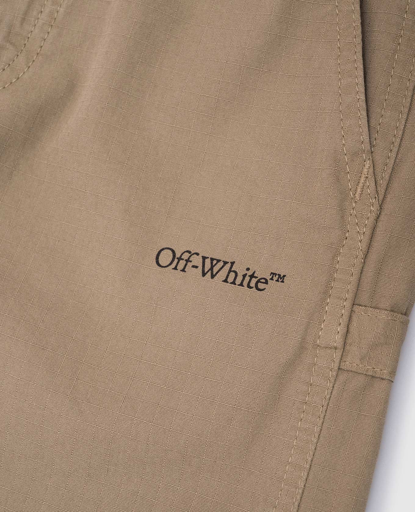 

Children's khaki pants with logo print Off-White