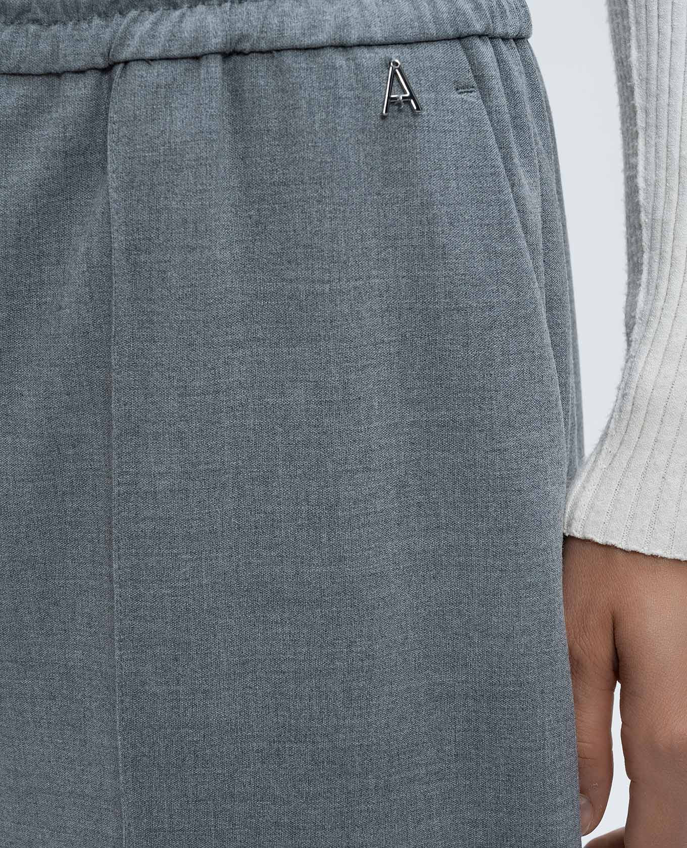 Gray pants with logo Twinset 5