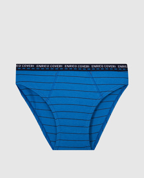 RiminiVeste Enrico Coveri blue striped briefs for children ES4116