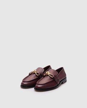Bottega Veneta Astaire burgundy leather loafers 796697V5DZ0