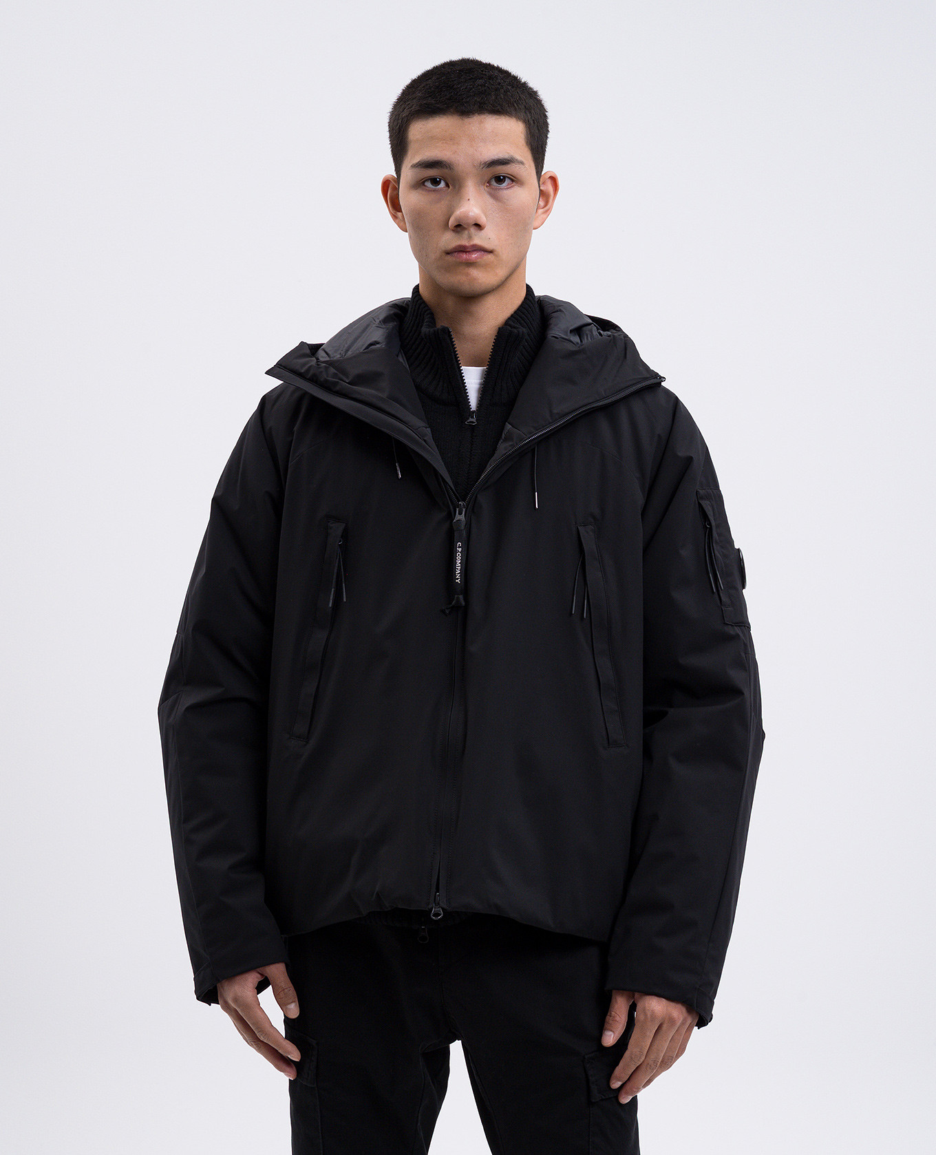 

Black jacket with logo patch C.P. Company