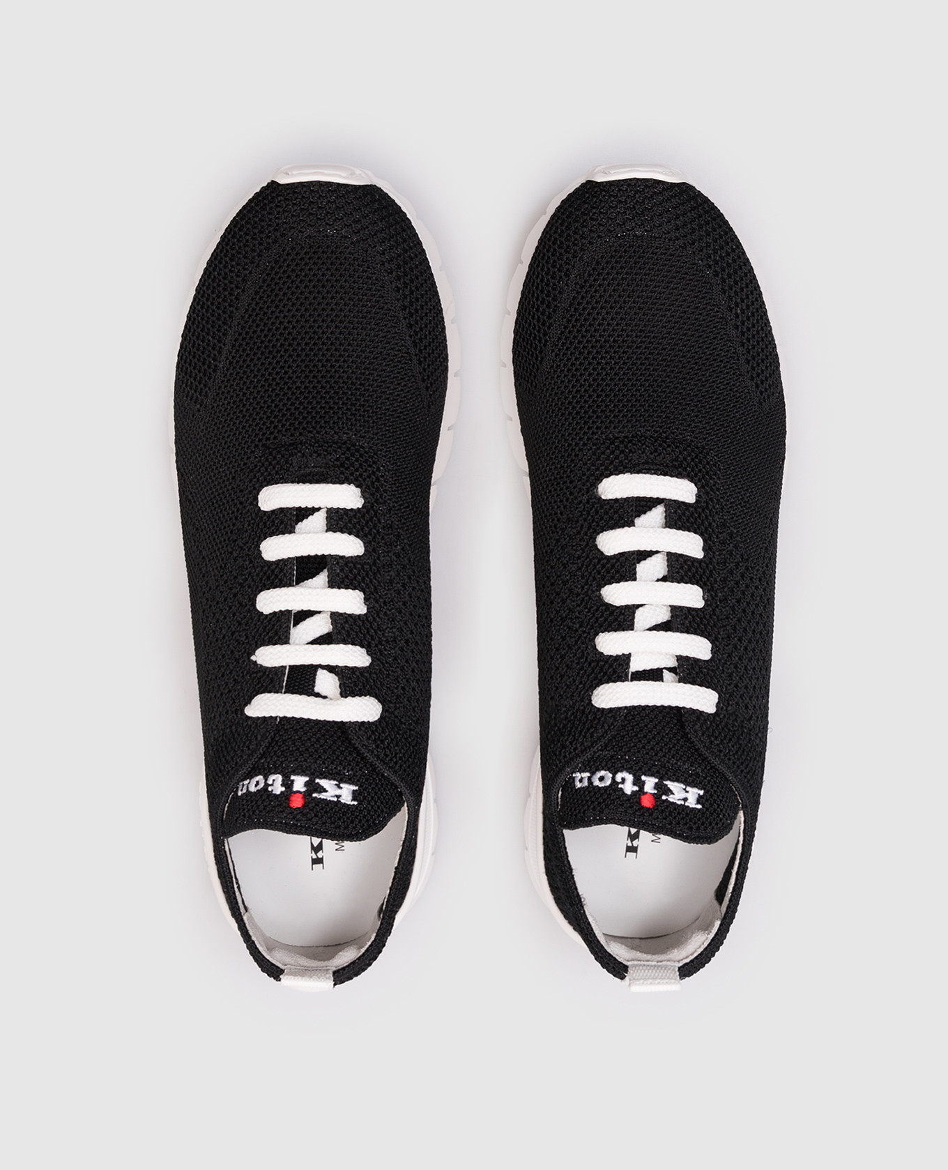 

Black sneakers with logo embroidery Kiton