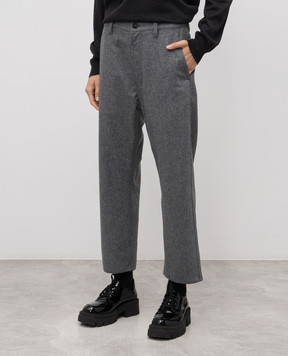 Sofie D`Hoore Gray wool Pan pants PANWOLF