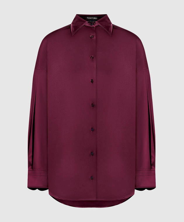 Tom Ford - Burgundy silk blouse CA3211FAX881 - shop with Slovenia delivery  at Symbol