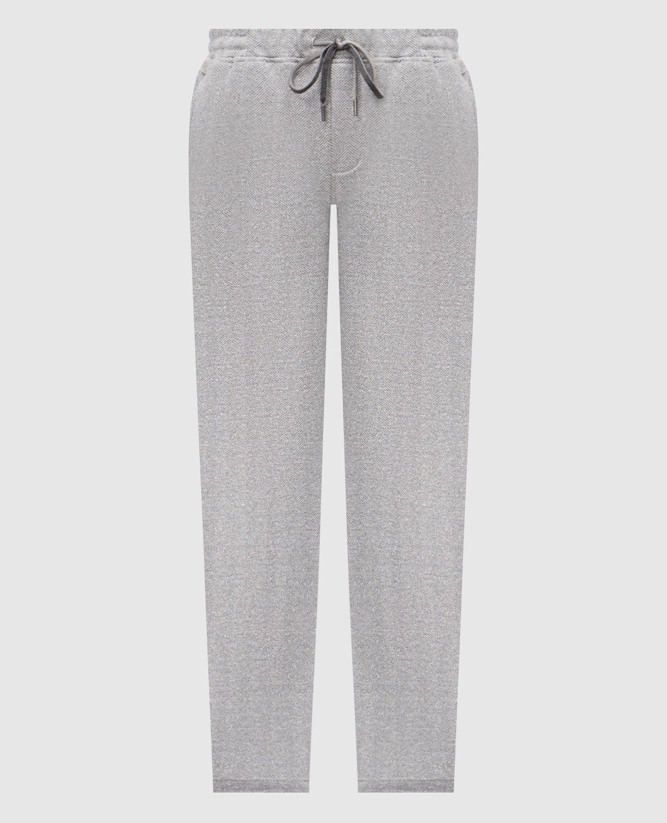 

Grey linen patterned sweatpants CAPOBIANCO