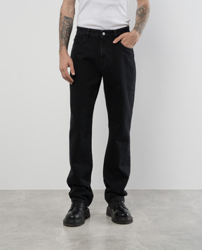 Givenchy Black jeans with logo patch BM51GX5YB1
