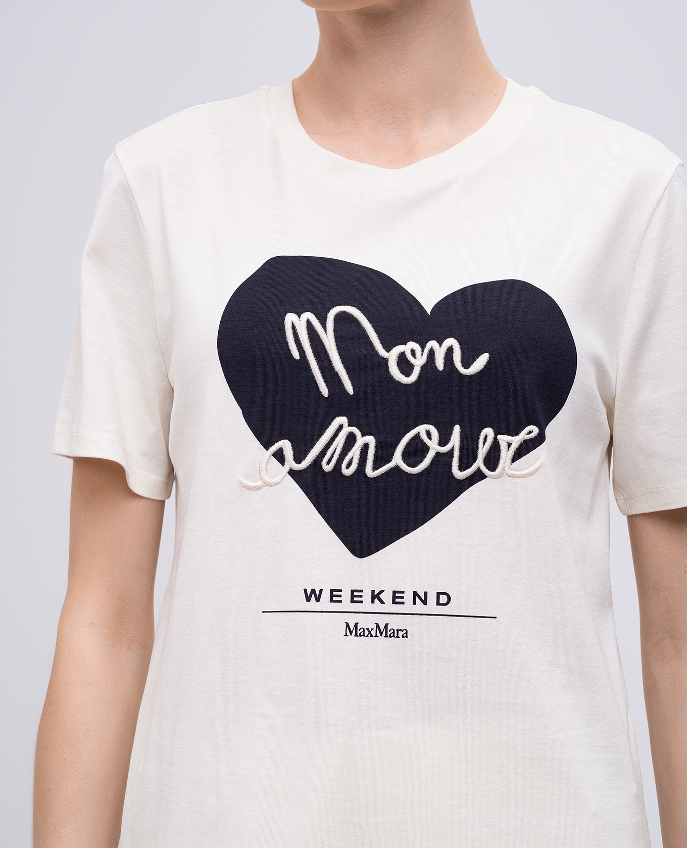 

Beige VELLO T-shirt with logo print Max Mara Weekend
