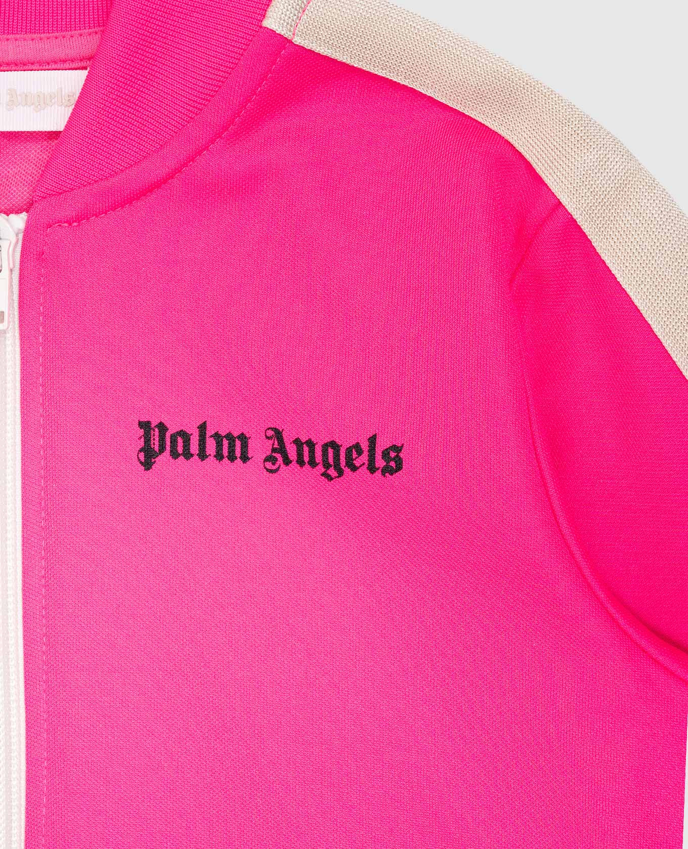 

Children's pink sports jacket with stripes Palm Angels
