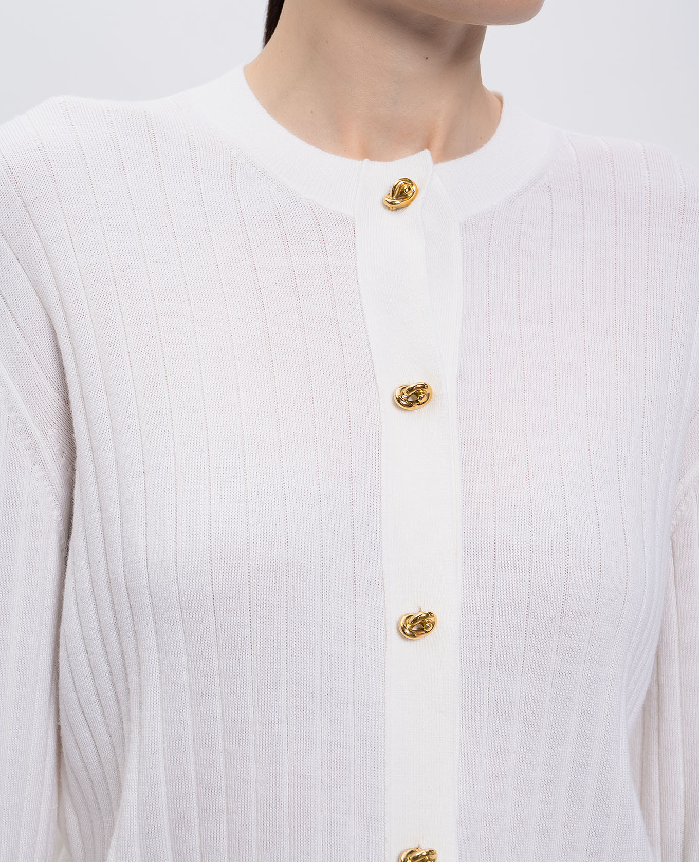 

White wool cardigan Bottega Veneta