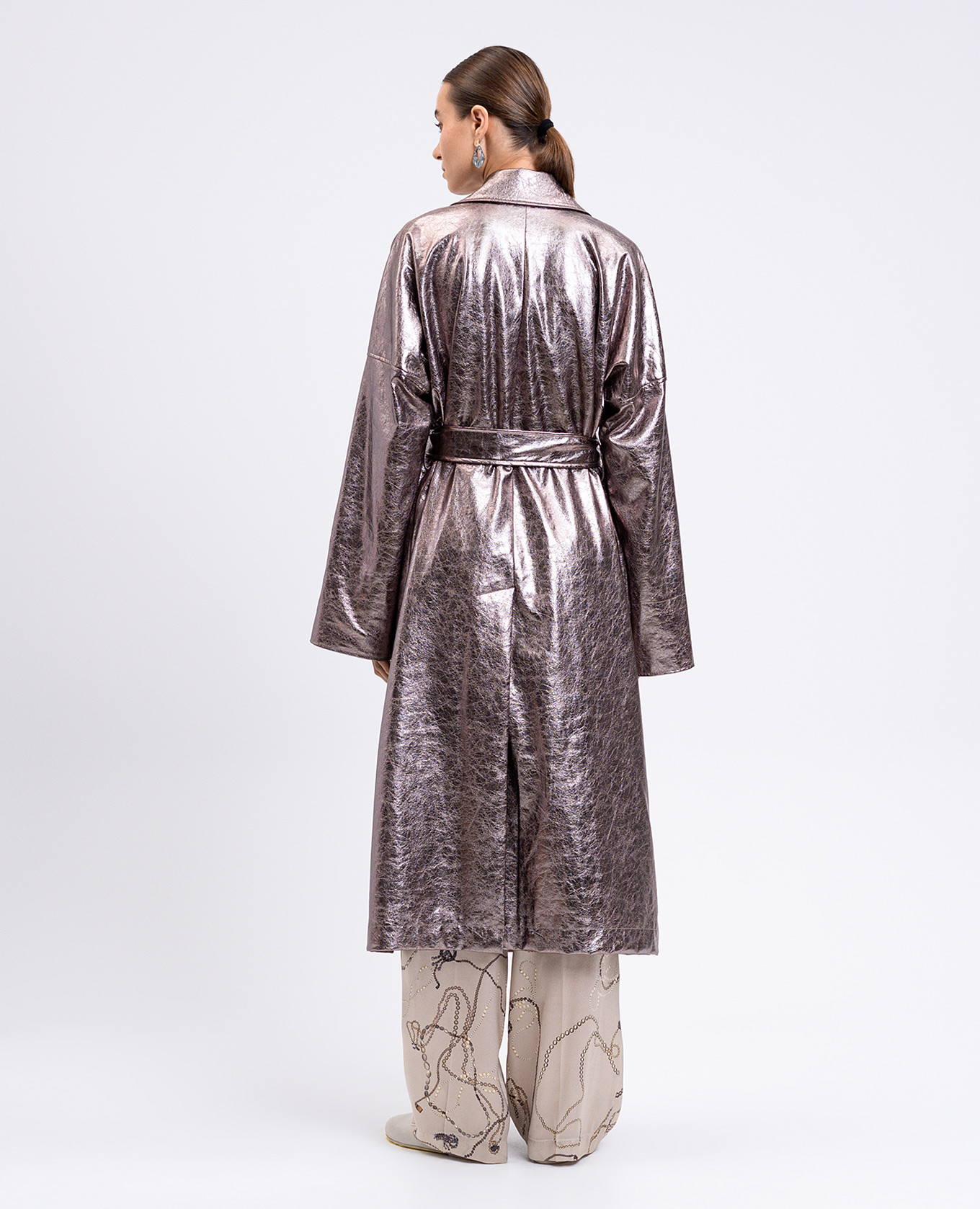 

Sayuri silver double-breasted coat Momoni