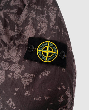 Stone Island Children's gray down jacket with removable logo patch 8116418601012