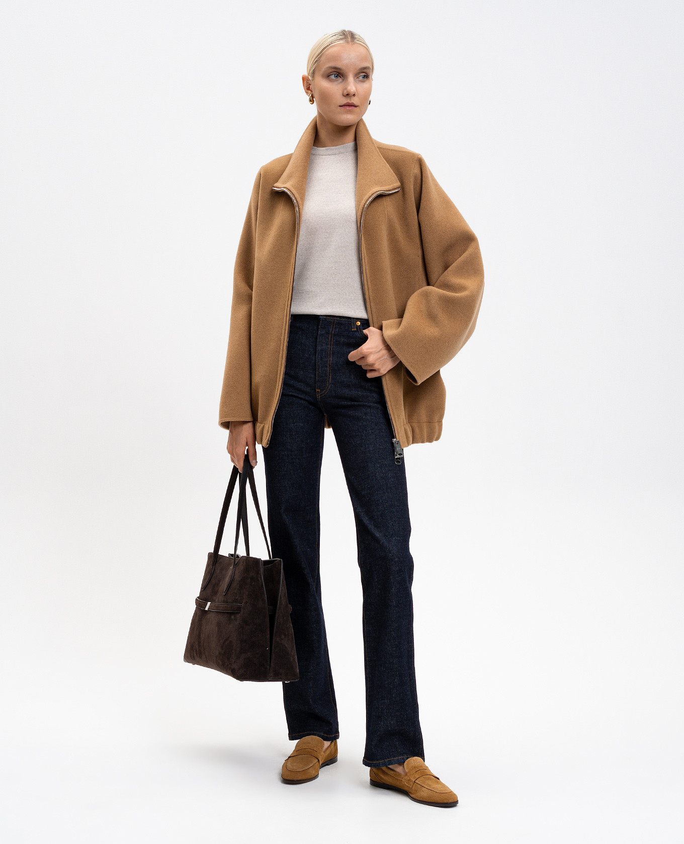 

Beige EMMY merino wool jumper John Smedley