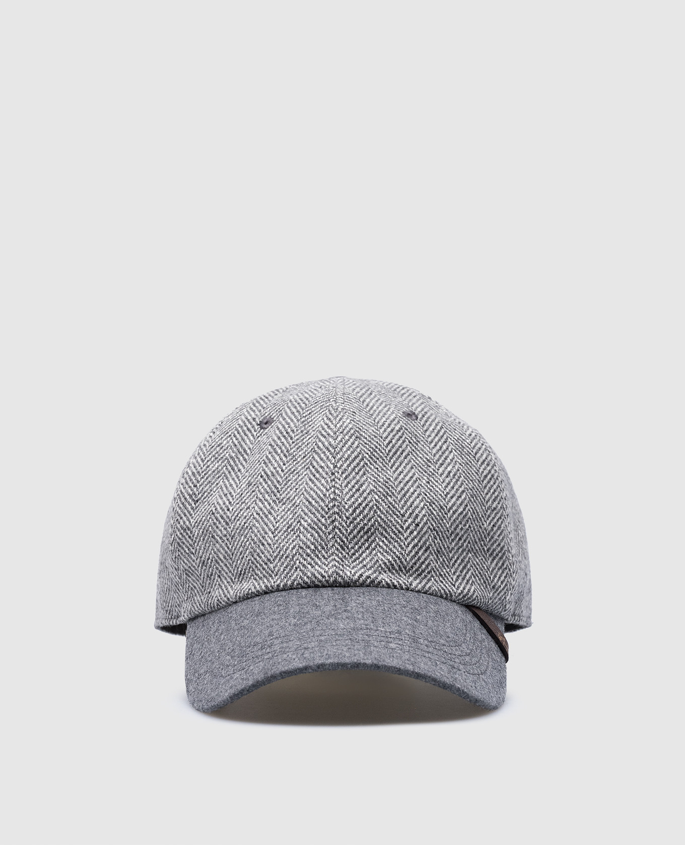 

Gray wool, silk and cashmere cap in a woven pattern Brunello Cucinelli, Grey