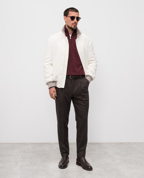Brunello Cucinelli Brown wool pants M038PE1450