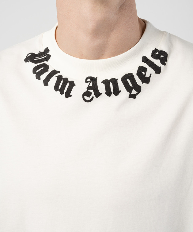 Palm Angels - White t-shirt with contrasting logo