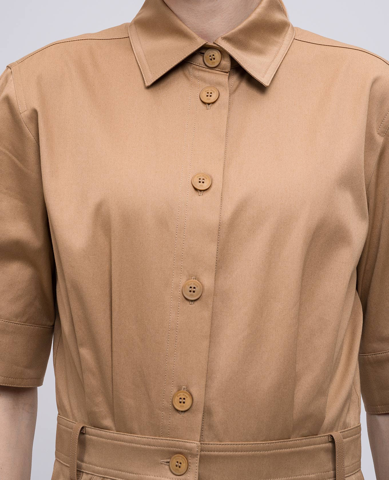 

Beige FILIPPO jumpsuit with leather inserts Max Mara