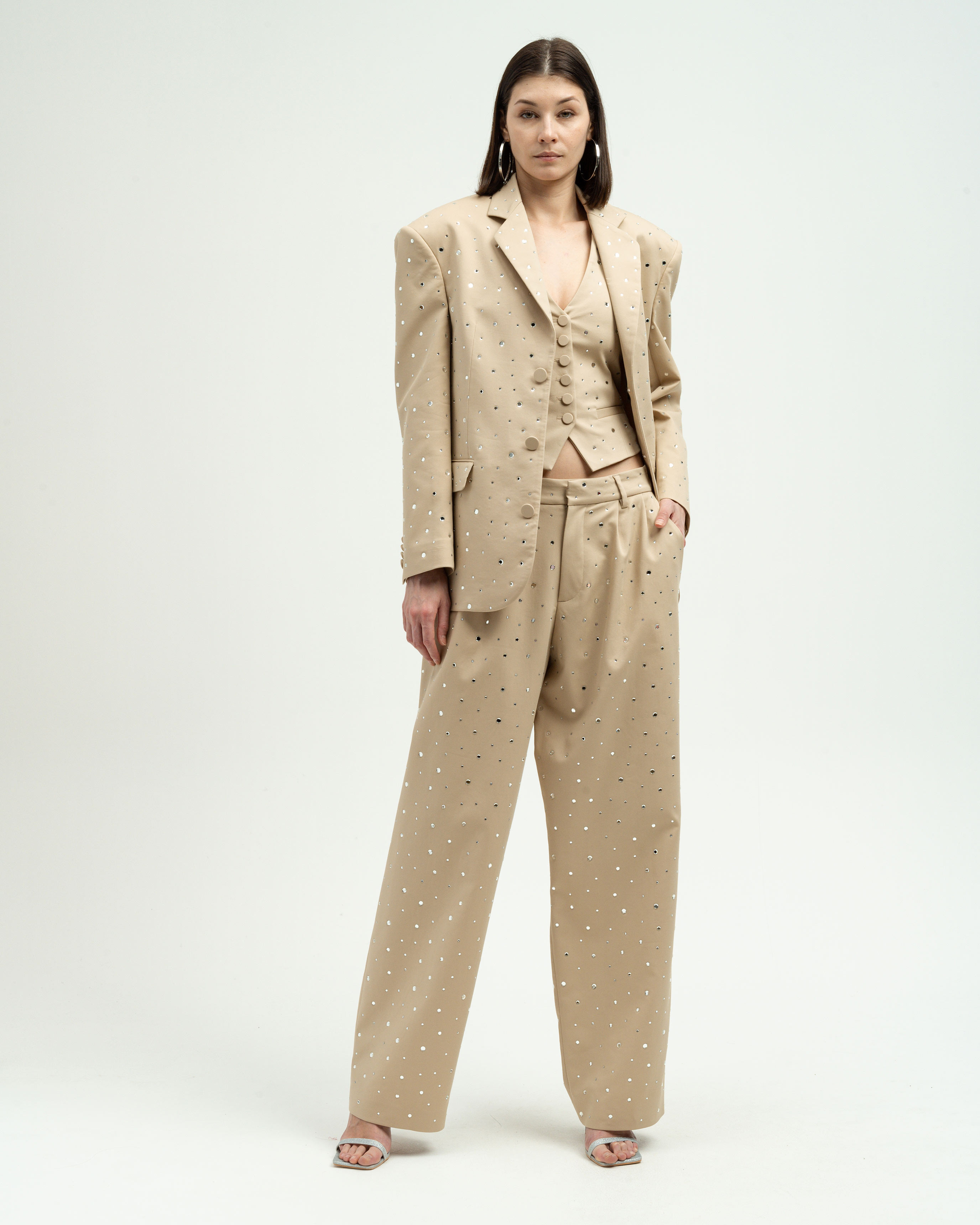 Beige vest with crystals Giuseppe Di Morabito Milano 2