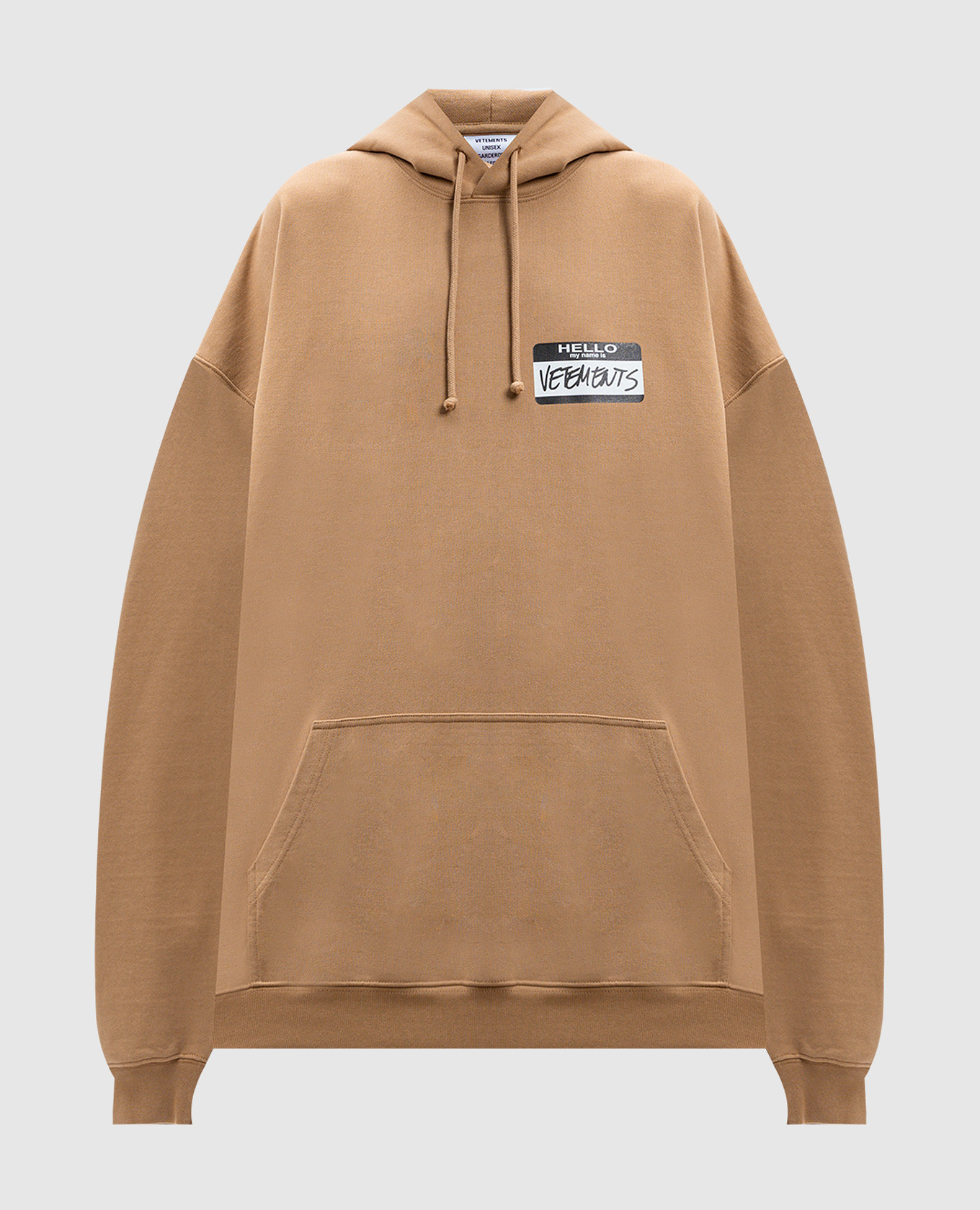 

Beige logo hoodie Vetements