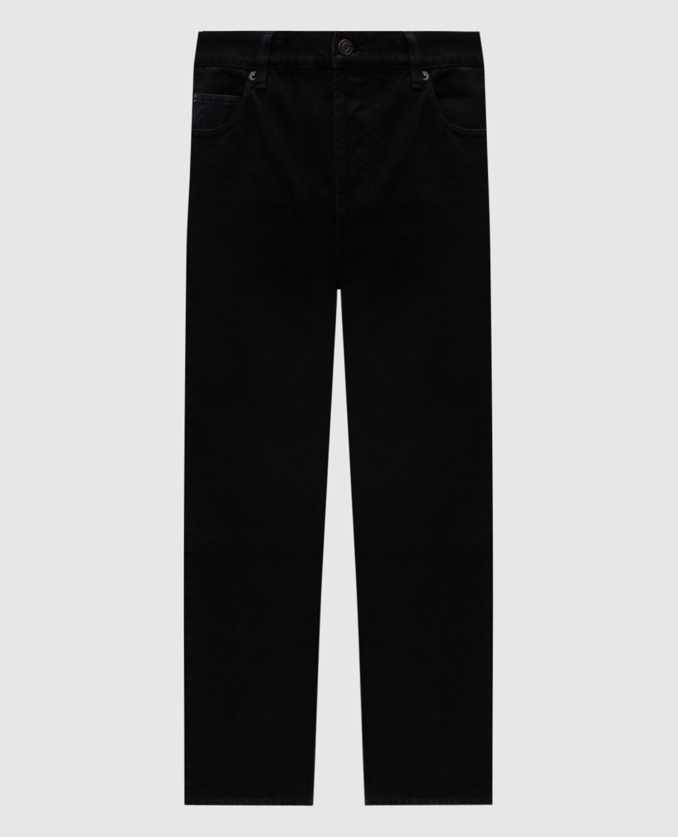 

Black jeans with logo patch Saint Laurent