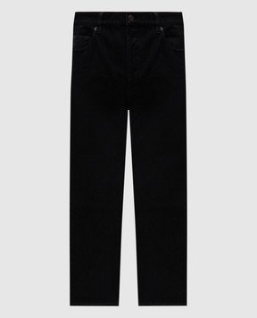 Saint Laurent Black jeans with logo patch 837398Y29WA