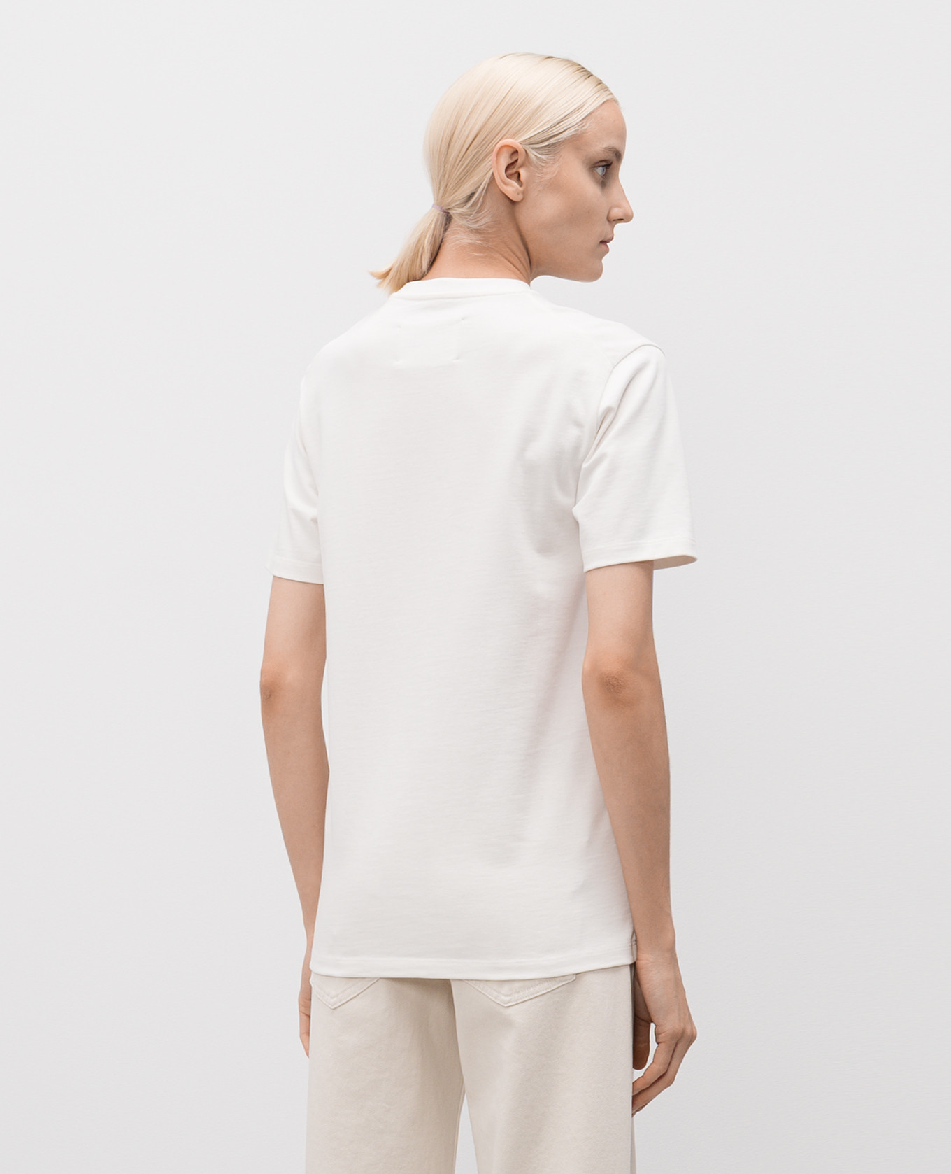 

White T-shirt with logo print Jil Sander