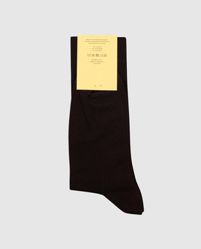 CDLP Brown socks with logo MSO006122201