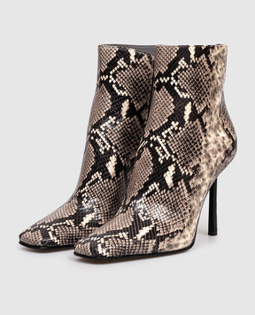 Le Silla Vittoria leather ankle boots with reptile print 4361E090BXPPDUR