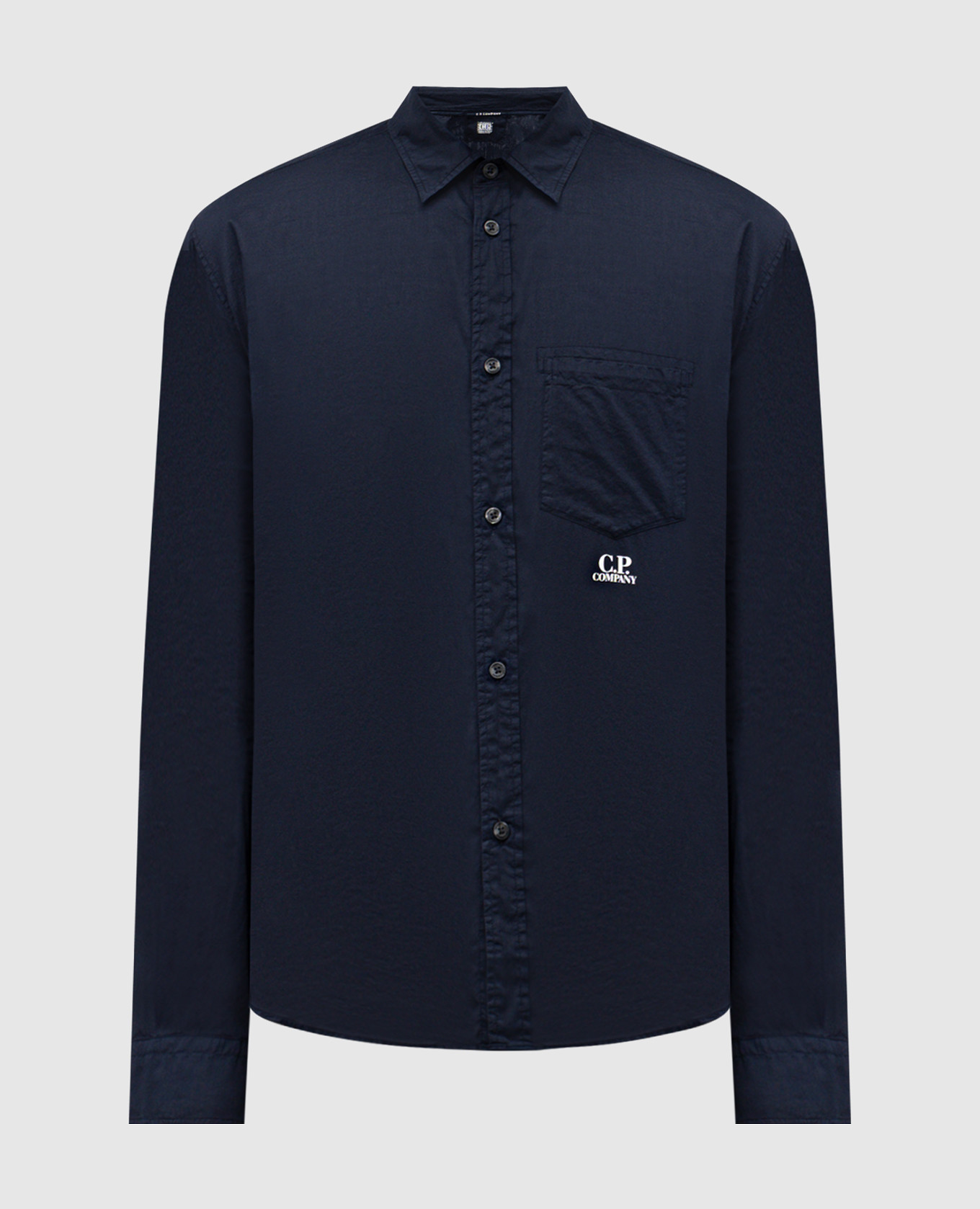 

Blue shirt with logo print C.P. Company