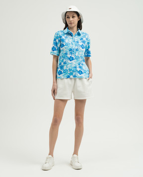 Vilebrequin Leonie white polo shirt with print LEOAQ303