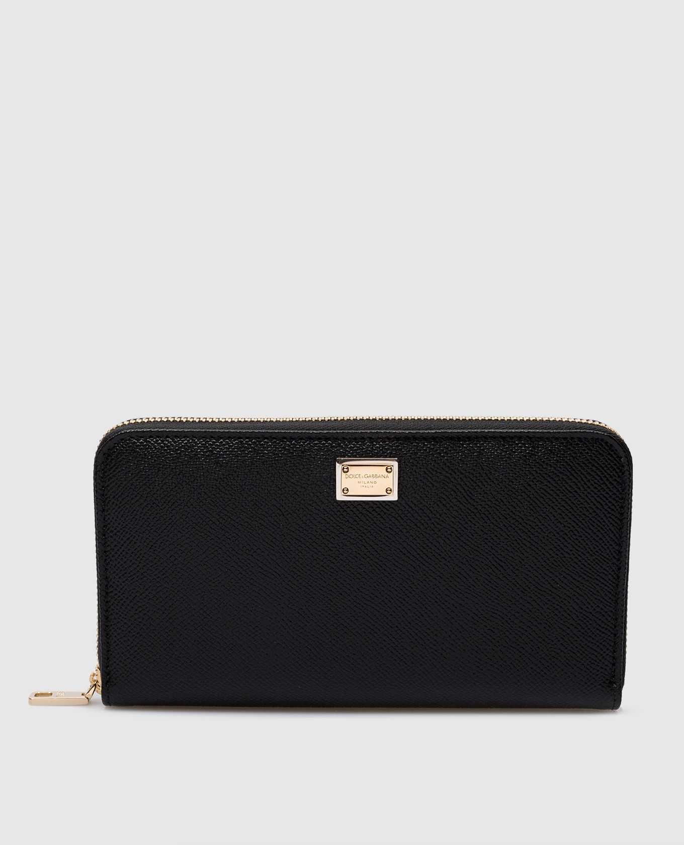

Black leather wallet with metal logo Dolce&Gabbana