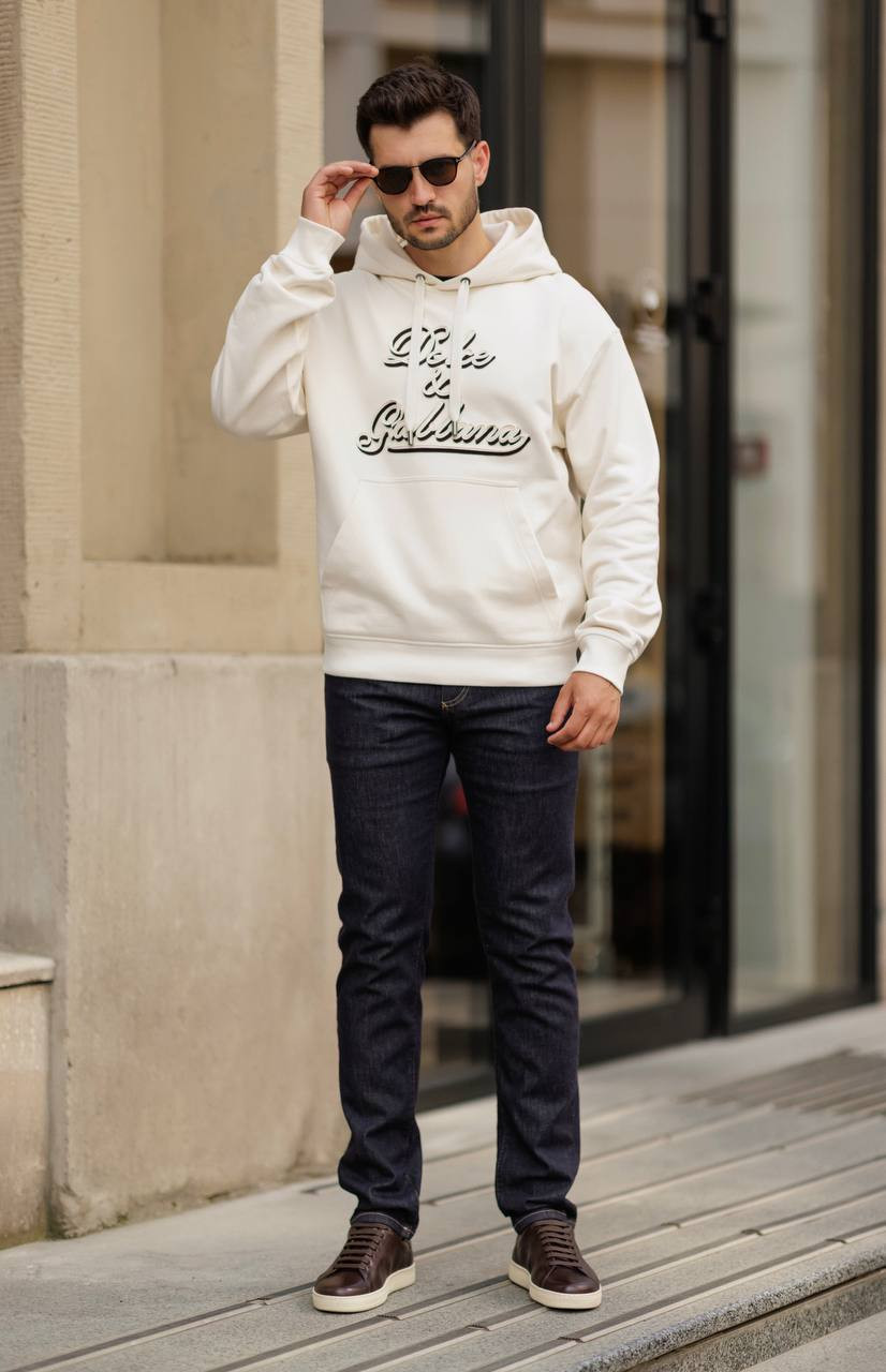 

Beige hoodie with logo Dolce&Gabbana