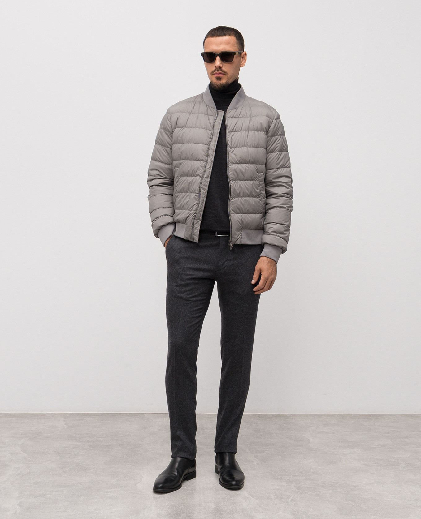 

Grey down bomber jacket Herno
