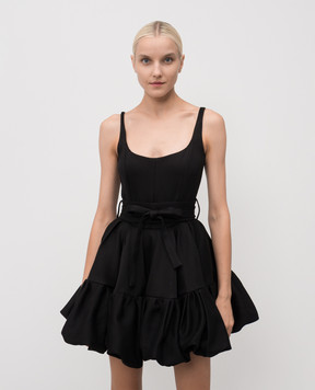 16Arlington Drina black mini dress with ruffles DMN632AW2501