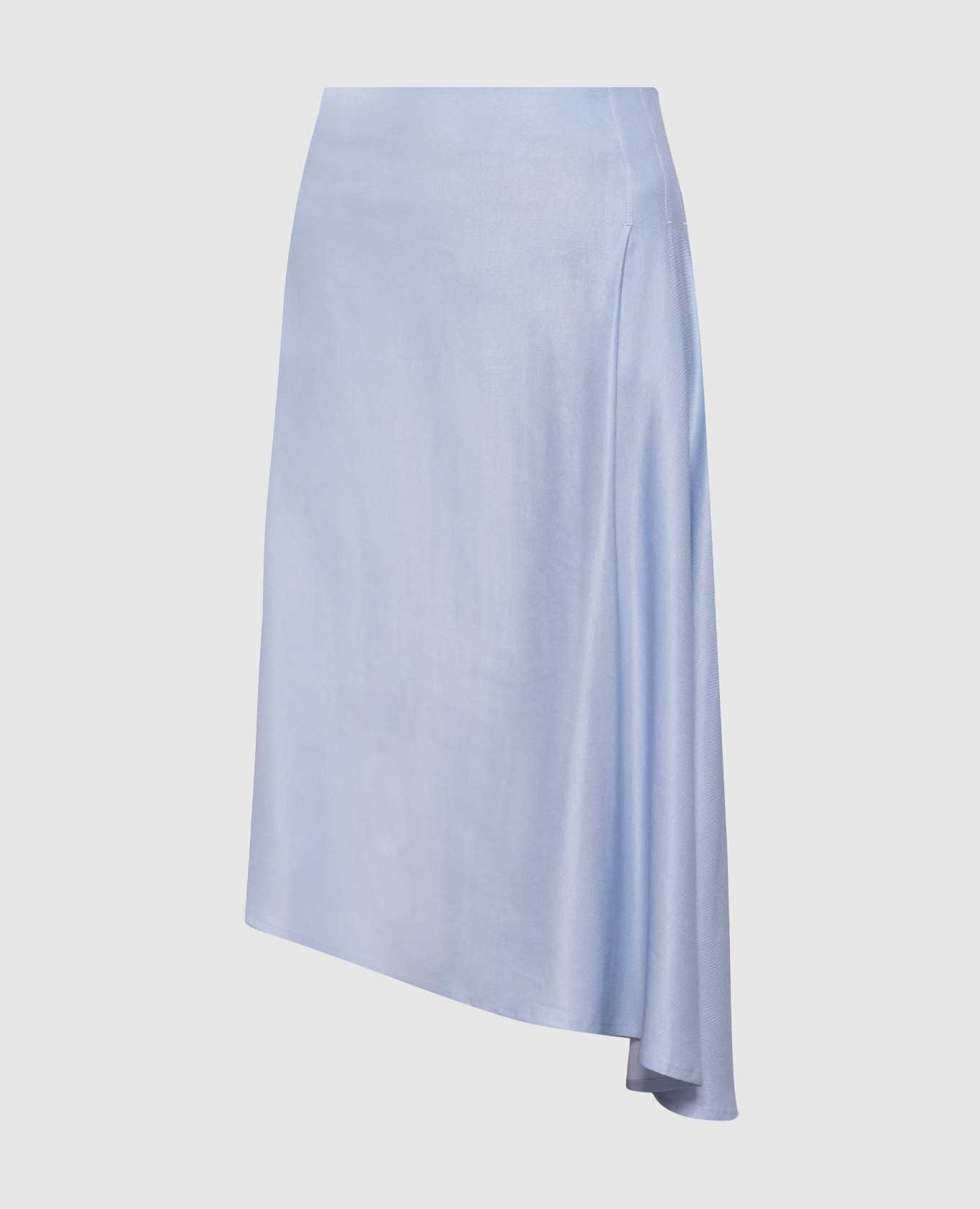 Blue asymmetric skirt with linen Peserico