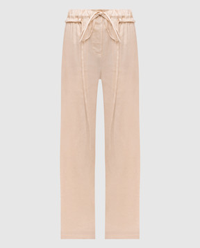 PROENZA SCHOULER Yellow Magnus pants with linen WL2526241AC154