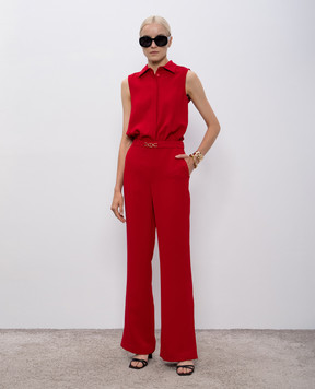 Twinset Red jumpsuit with logo 252TP2282