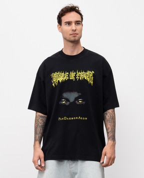 Vetements Black T-shirt with print UCF76TR550Bm