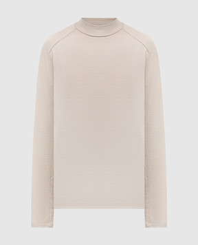 Sease Beige wool long sleeve shirt LT032TJ006