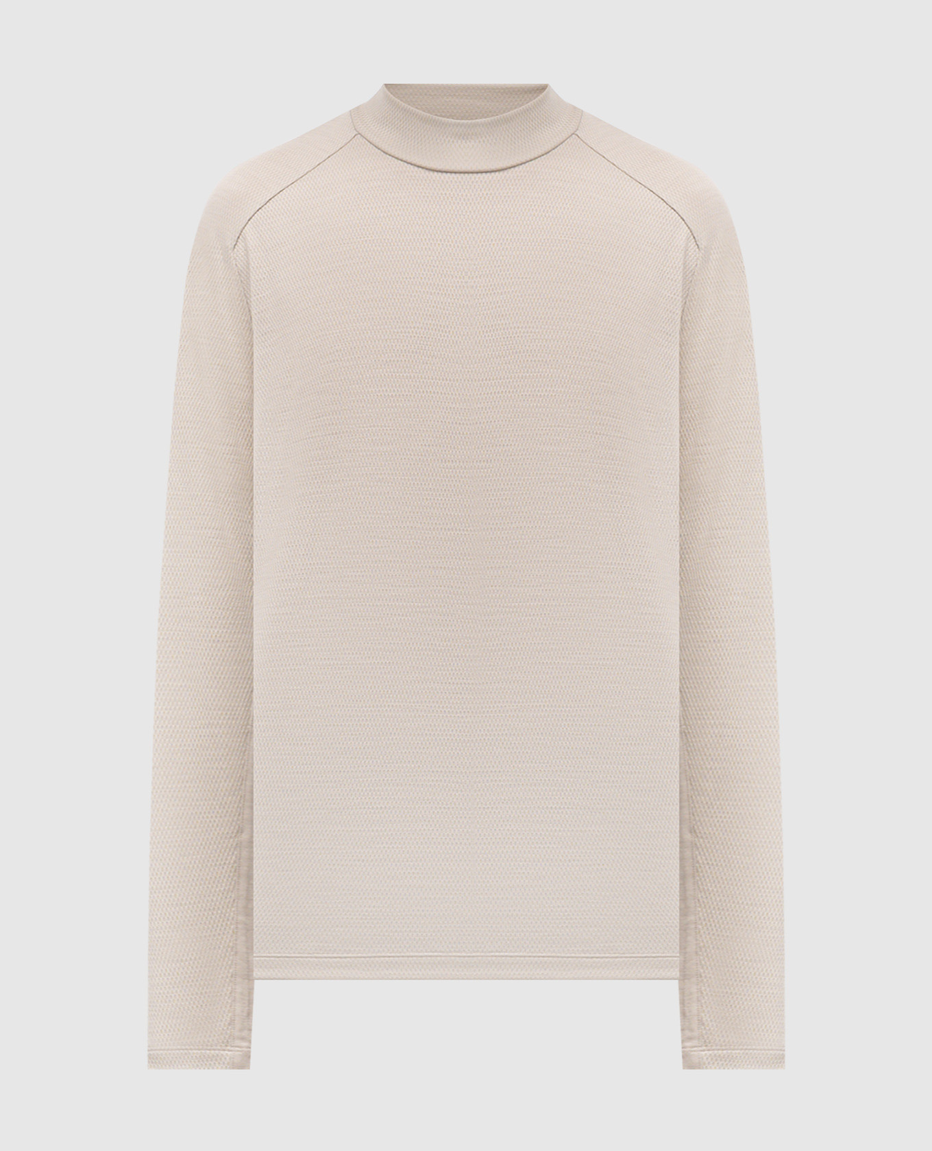 

Beige wool long sleeve shirt Sease