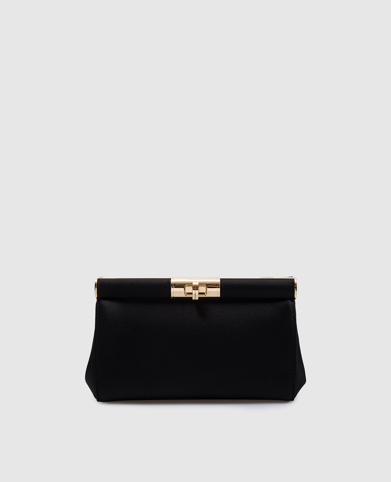 

Marlene black satin mini bag with logo engraving Dolce&Gabbana