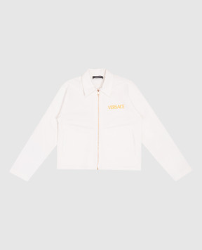 Versace Children's white jacket with logo print 10182861A13186