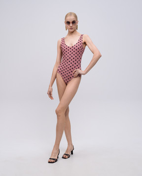 Dolce&Gabbana Pink swimsuit with logo print O9A46JON02A
