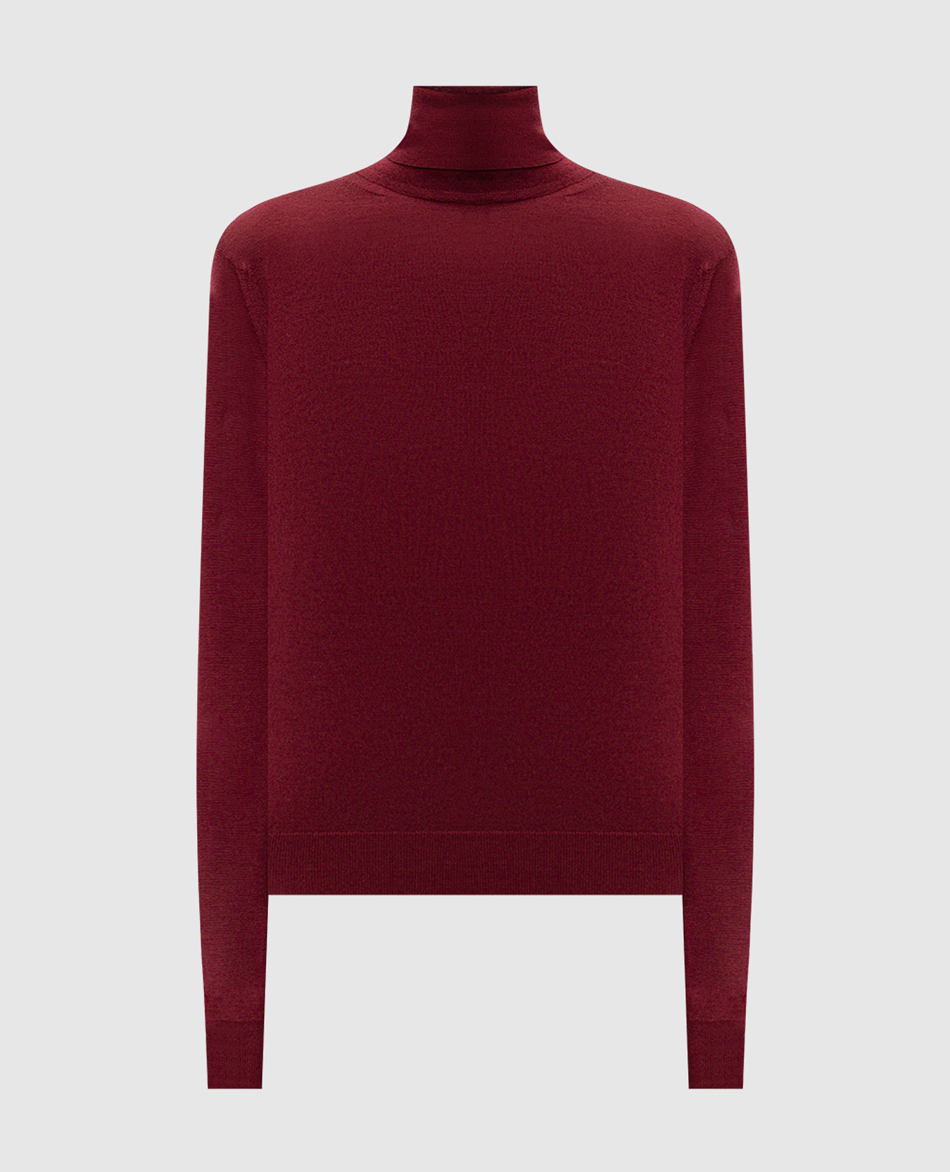 AOFIE burgundy merino wool golf shirt John Smedley