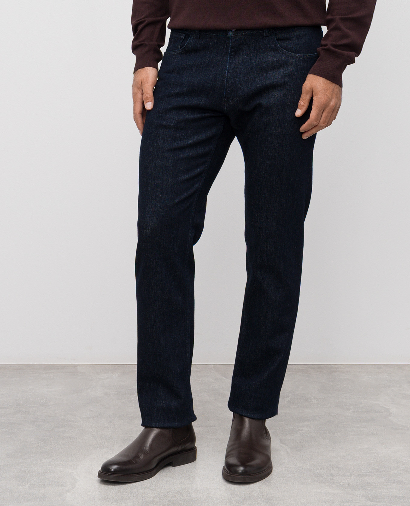 

Blue jeans with logo patch Trussardi